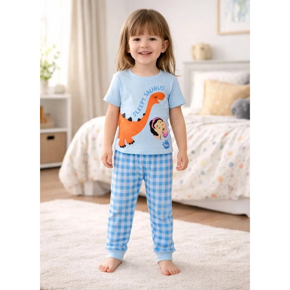 Ms. Rachel Dinosaur Pajama Set 4-Piece Toddler Sleepwear